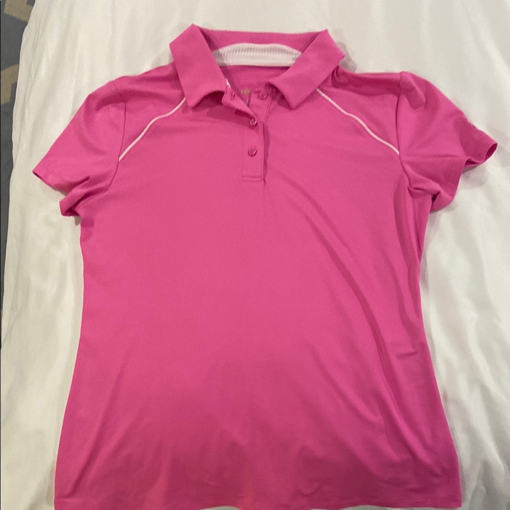 Women’s dry fit pink polo